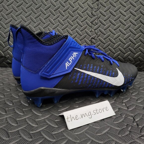 Nike Alpha Menace Pro 2 Mid Football Cleats Blue/Black BV3945-400 Men’s Size 13 - Picture 3 of 7